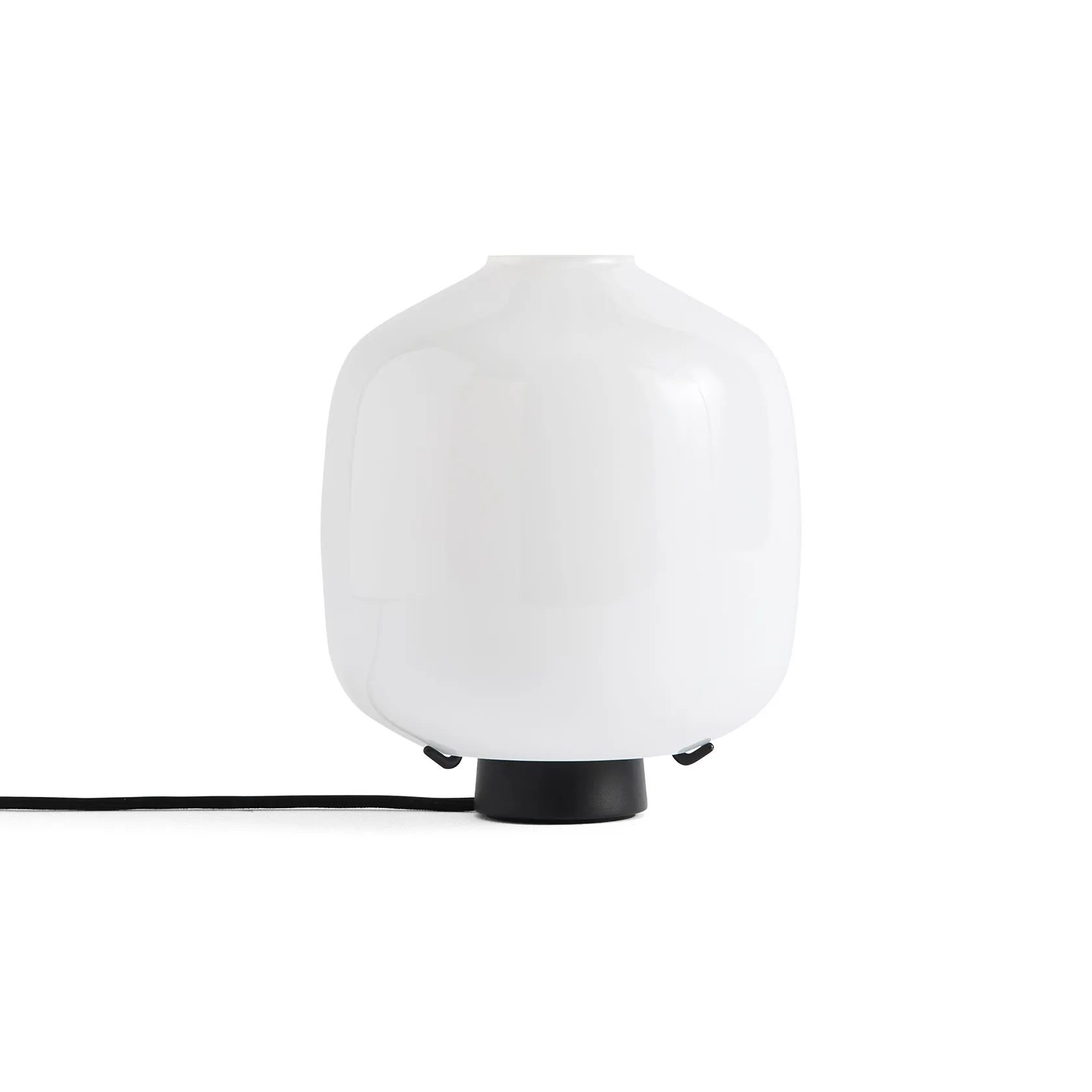 Buoy table lamp Ø20 cm, Opal glass-soft black HAY