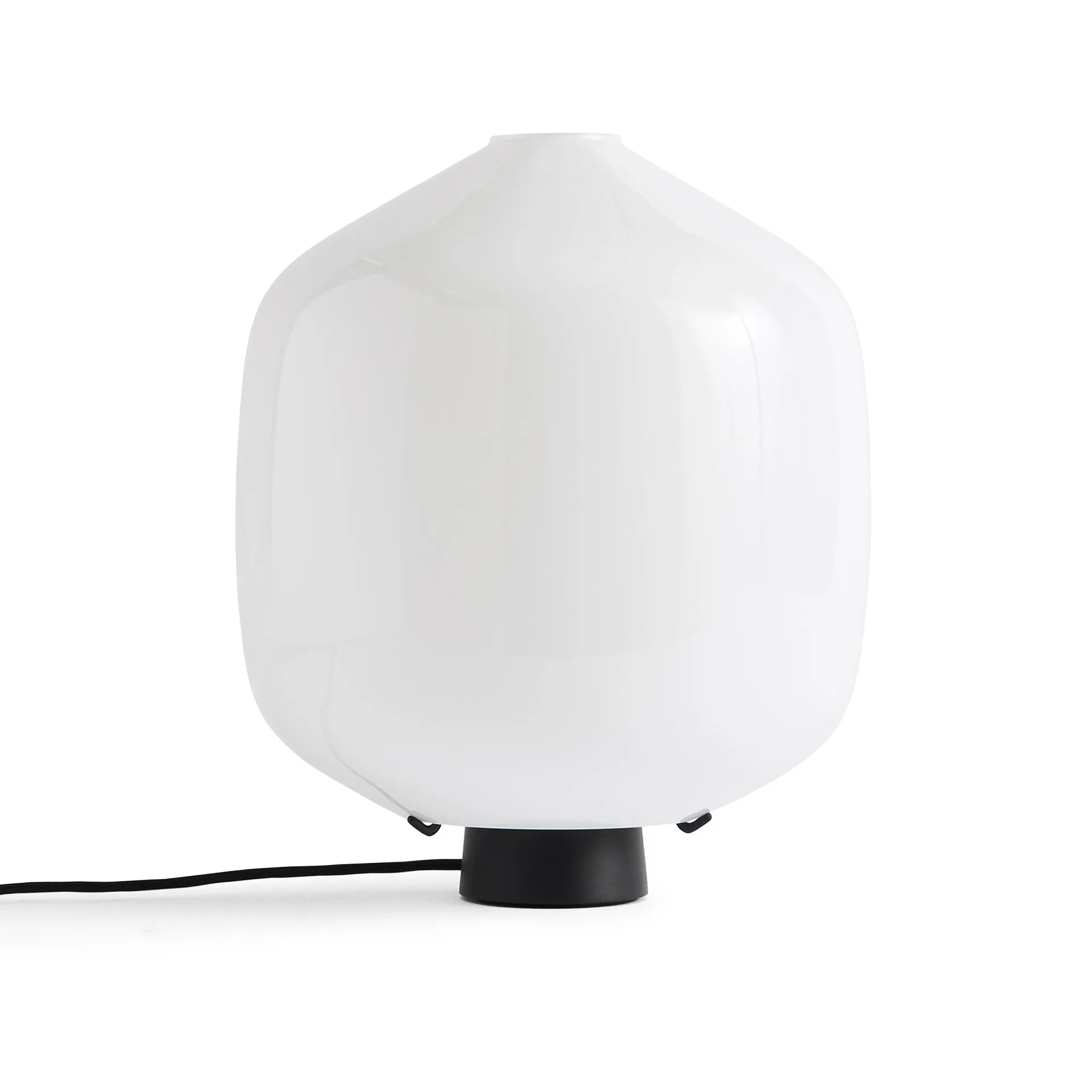 Buoy table lamp Ø30 cm, Opal glass-soft black HAY