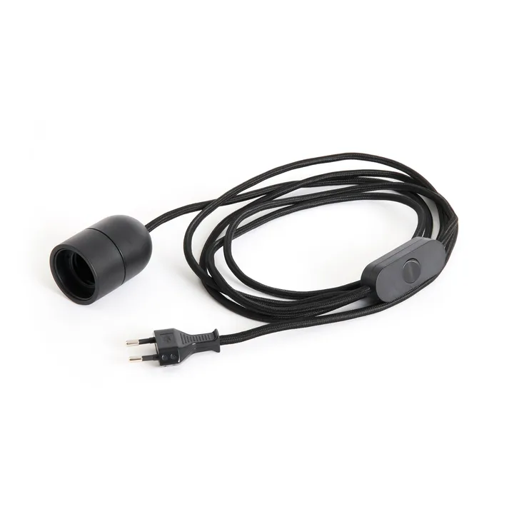 Common Table lamp cord 2,4 m - Soft black - HAY