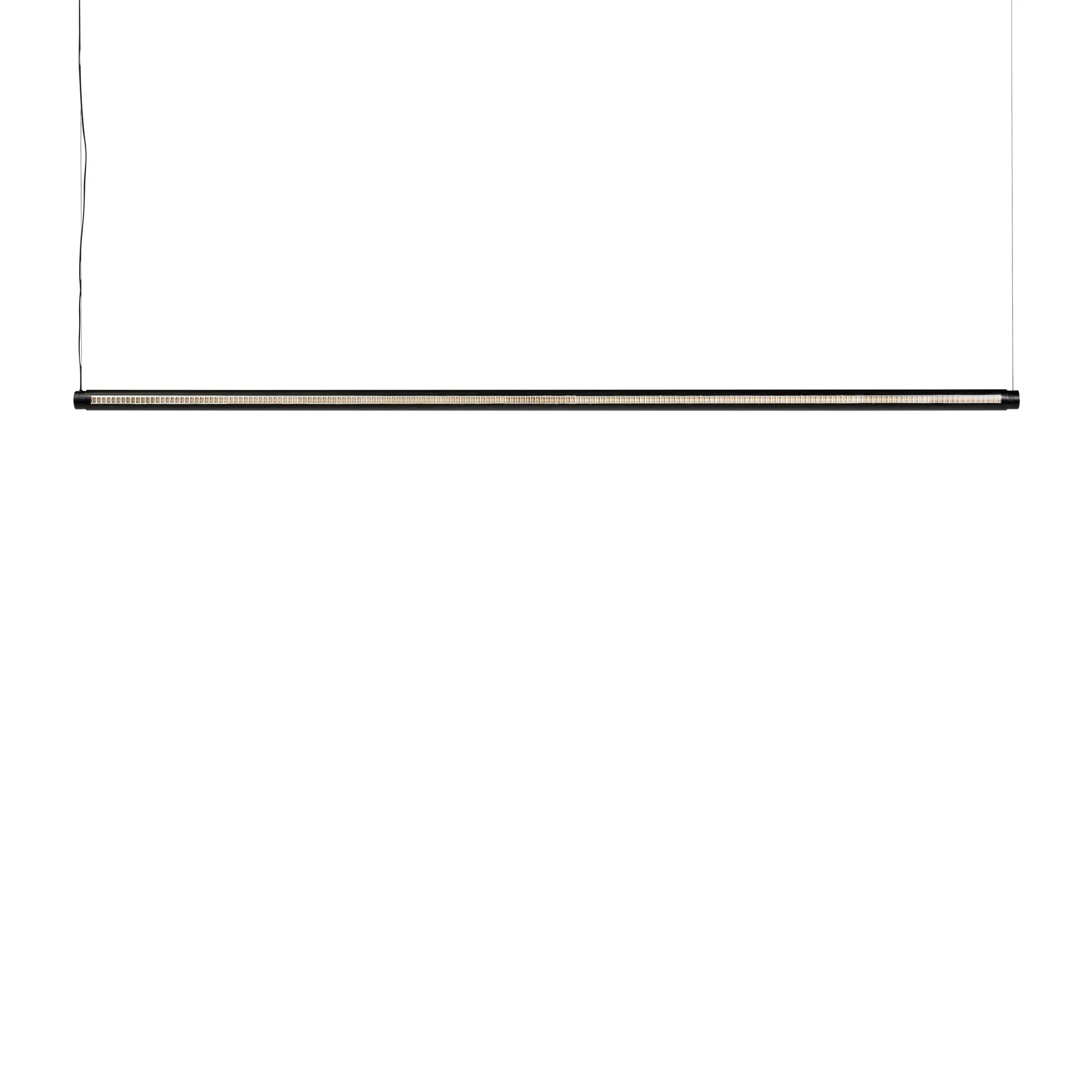 Factor Linear Suspension ceiling lamp 1500 Directional, Soft black HAY