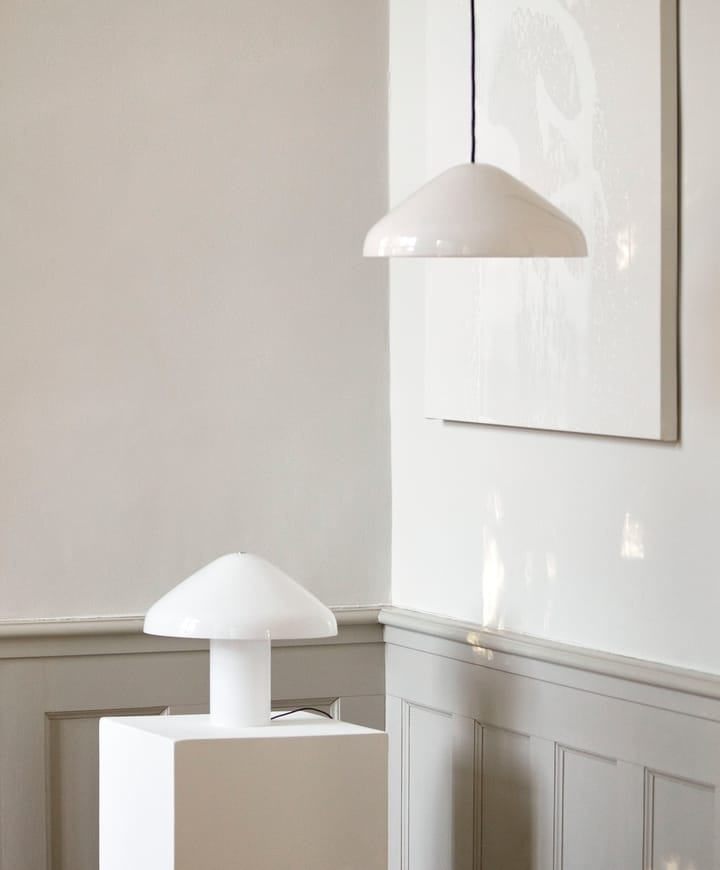 Pao Glass table lamp Ø35 cm, White-opal glass HAY