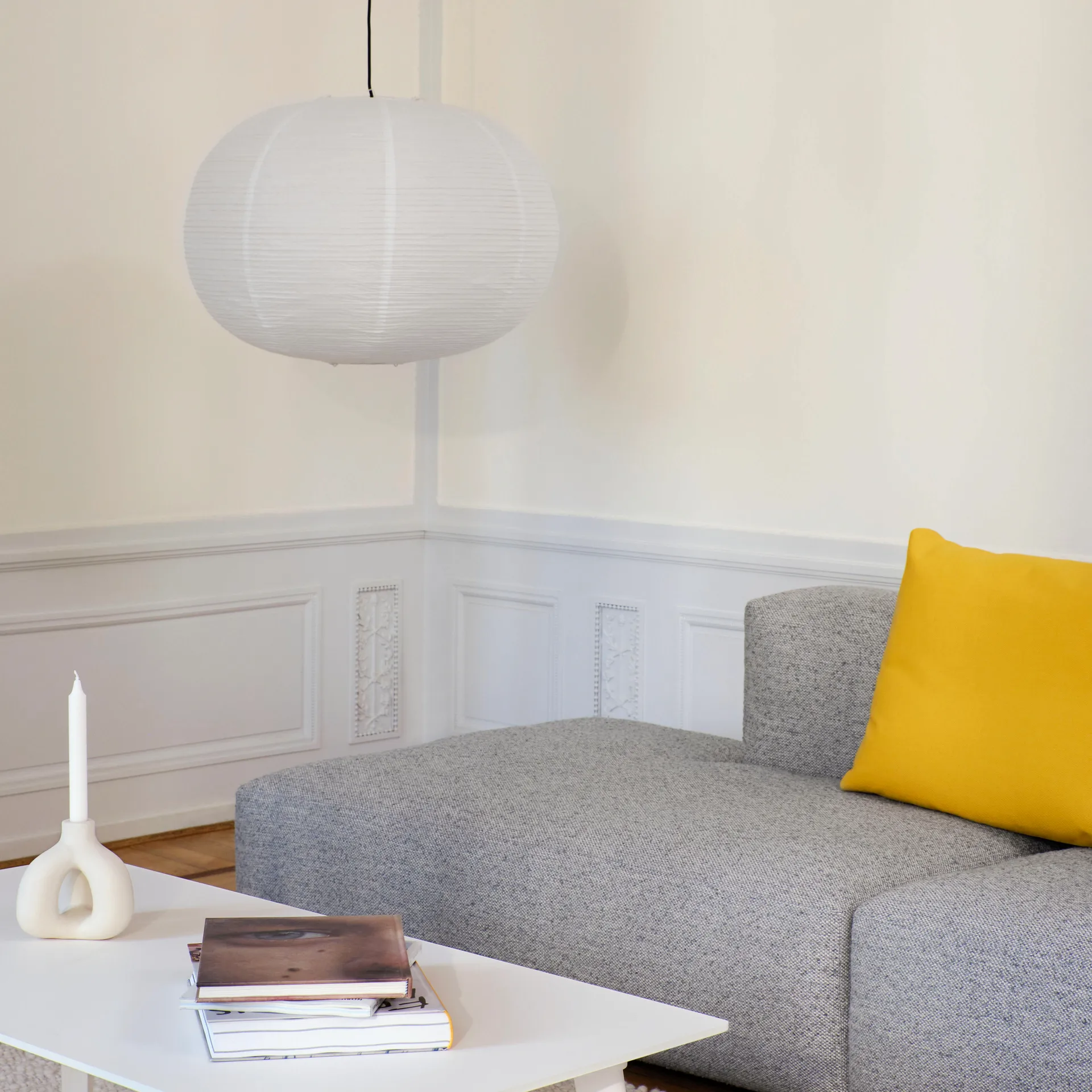 Paper Shade lampskärm ellipse, Vit HAY