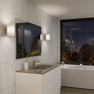 Evoke Wandleuchte groß - Satin brass-Opalglas - Herstal