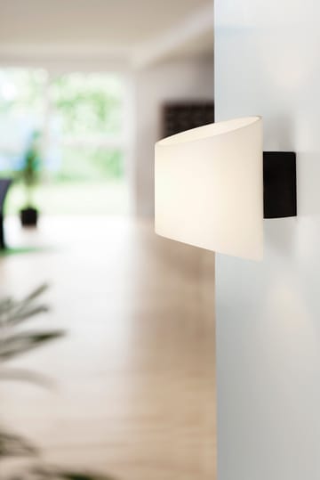Evoke Wandleuchte oval - Antrazit-Opalglas - Herstal