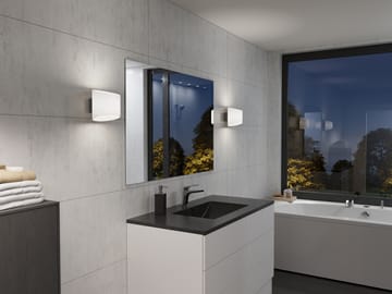 Evoke Wandleuchte oval - Antrazit-Opalglas - Herstal