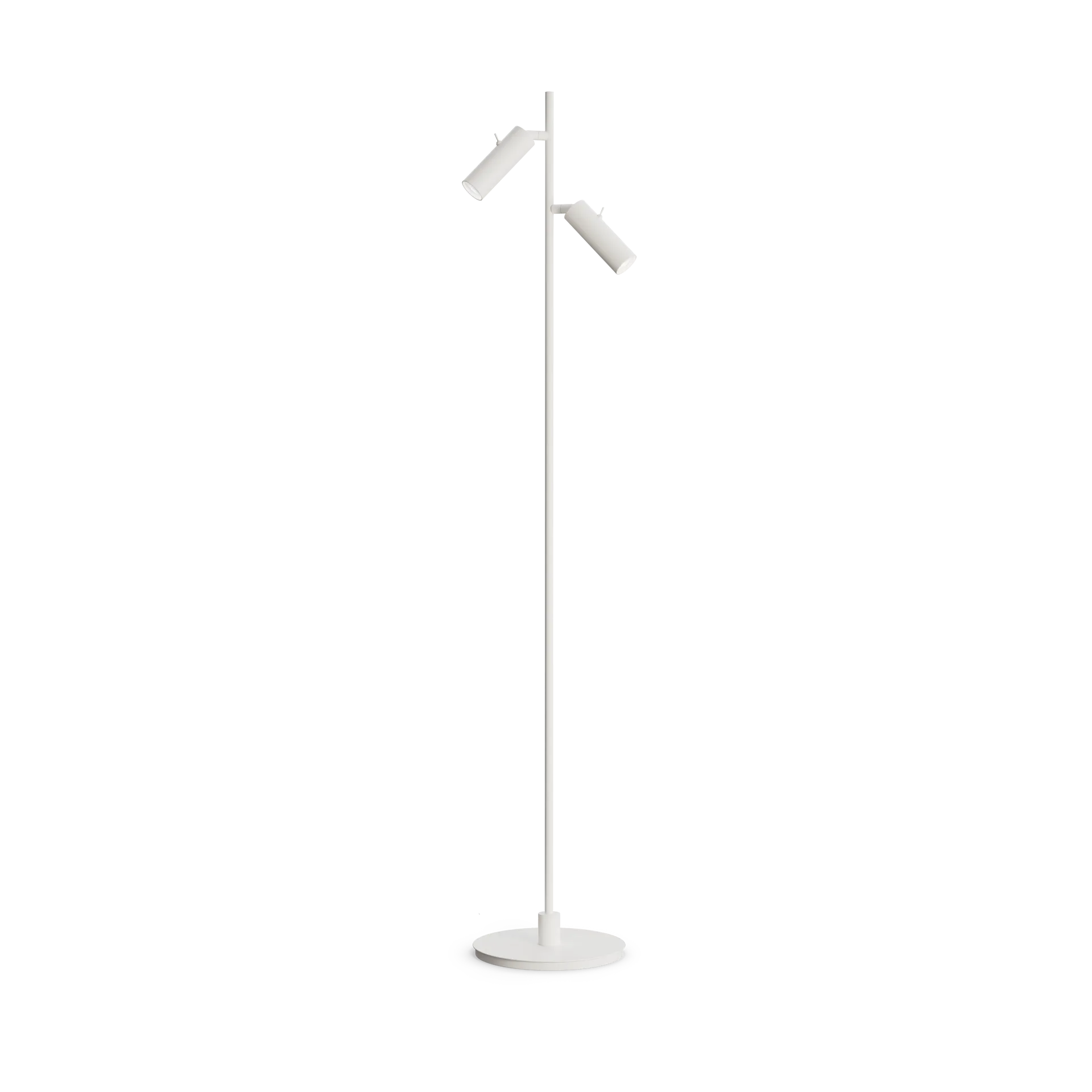 Pipeline floor lamp, Matte white, double Herstal