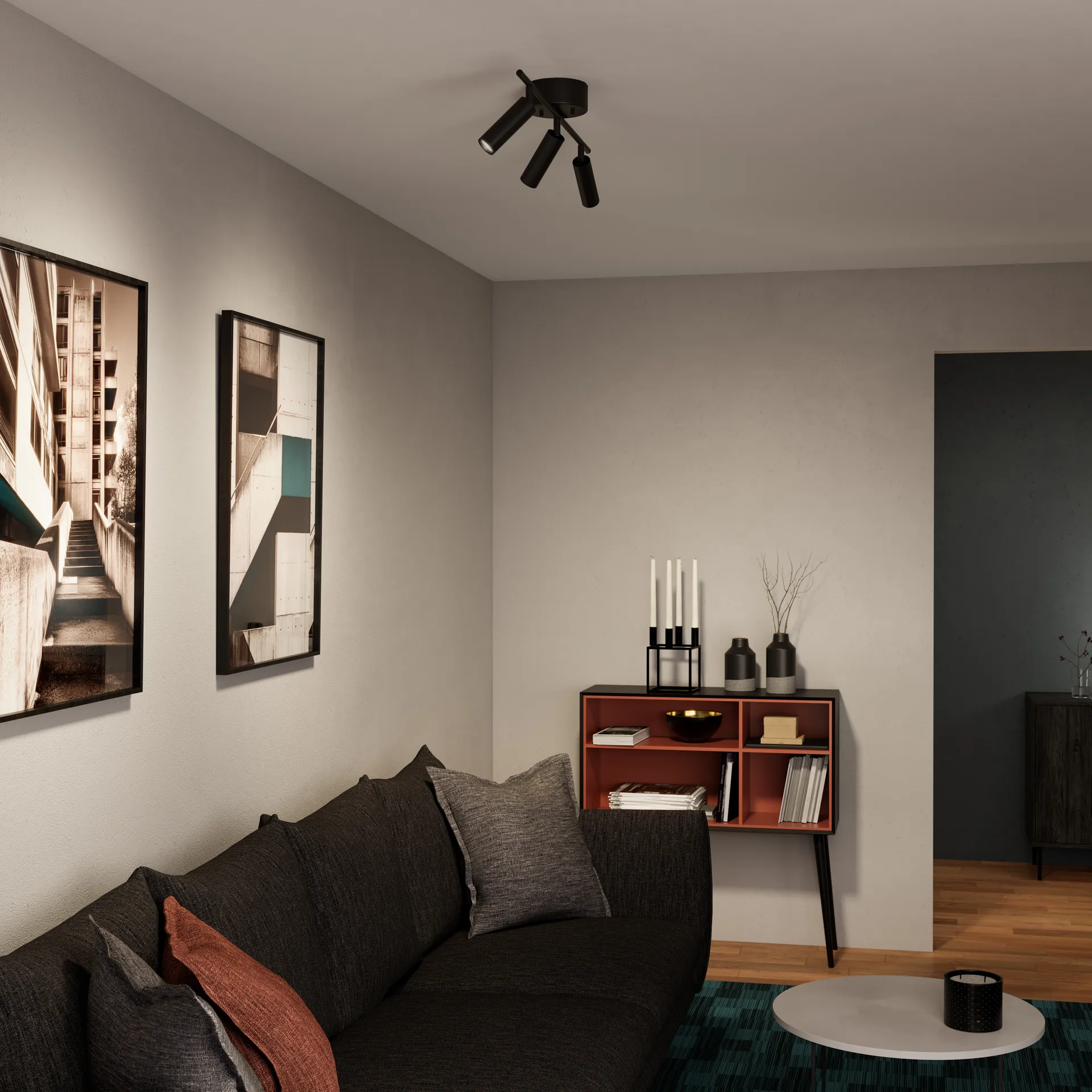 Pipeline Schiene 3, Mattschwarz Herstal