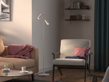 Pipeline Stehlampe - Mattweiß, doppelt - Herstal