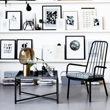 Note bordslampa - grå-mässing - House Doctor