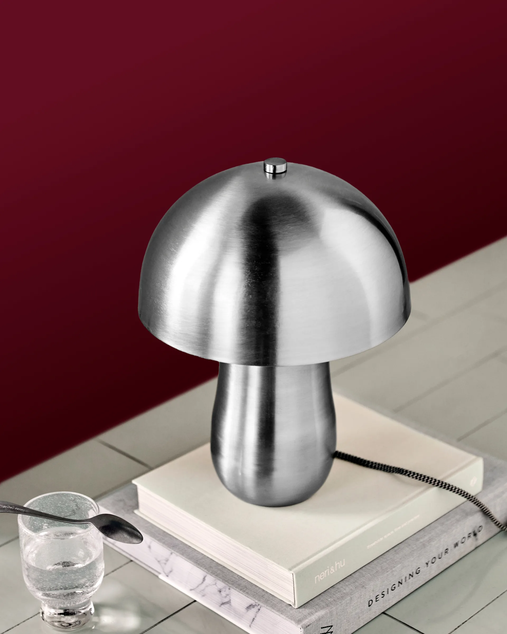 Roomie bordslampa, Borstat silver House Doctor
