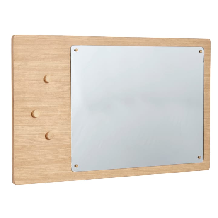 Hübsch wall mirror 80x50 cm - Oak wood - Hübsch