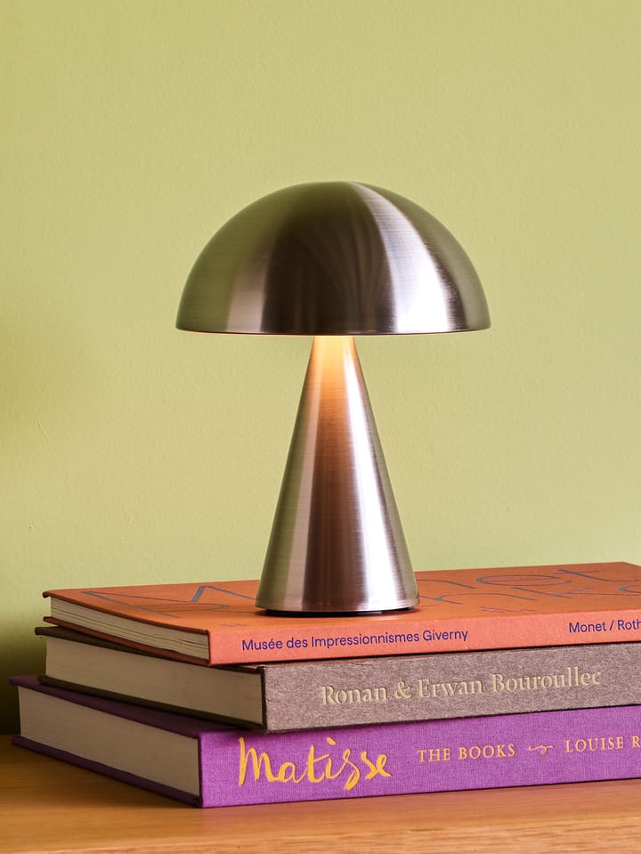 Mush portabel bordslampa, Nickel Hübsch Interior