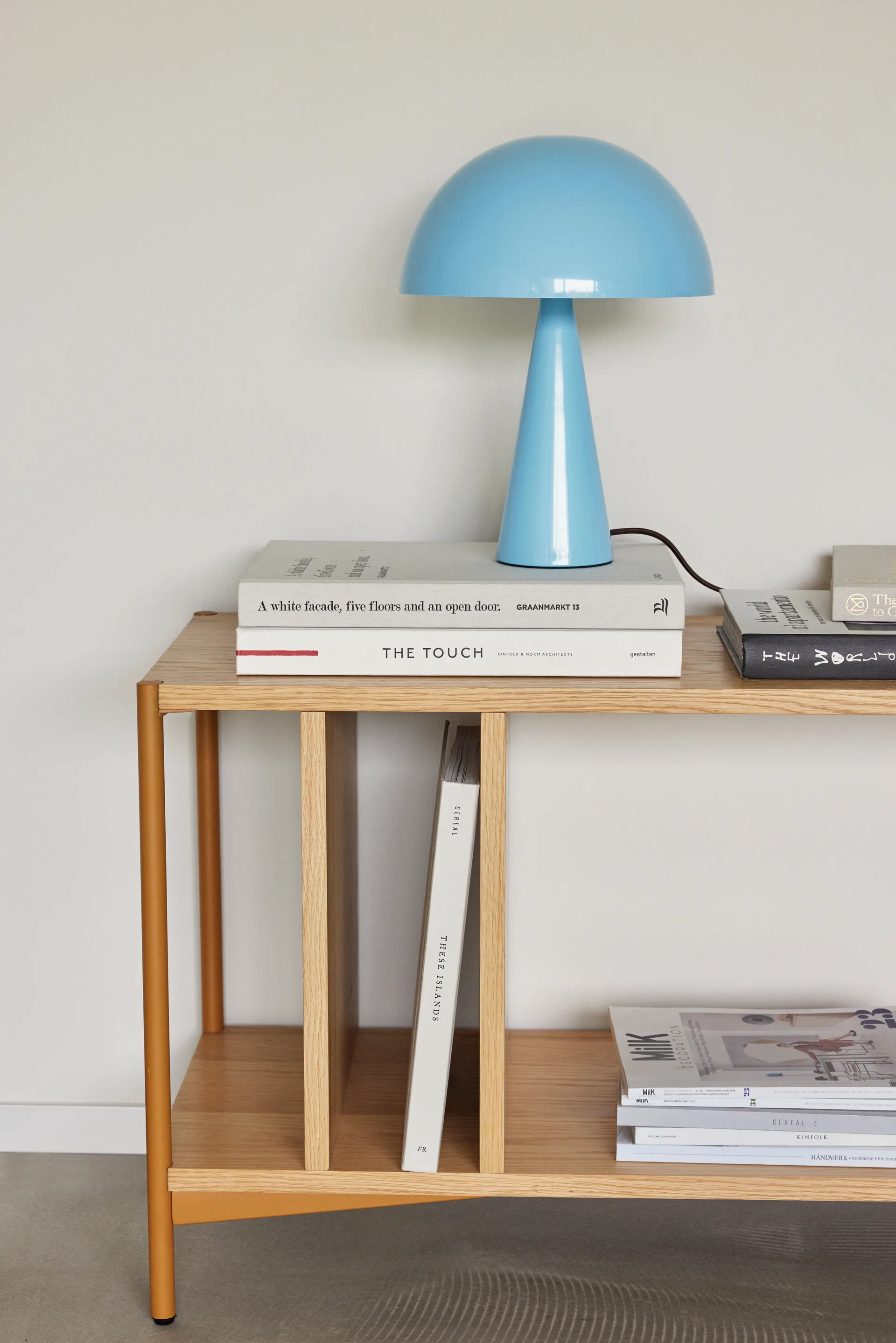 Mush table lamp mini, Light blue Hübsch Interior