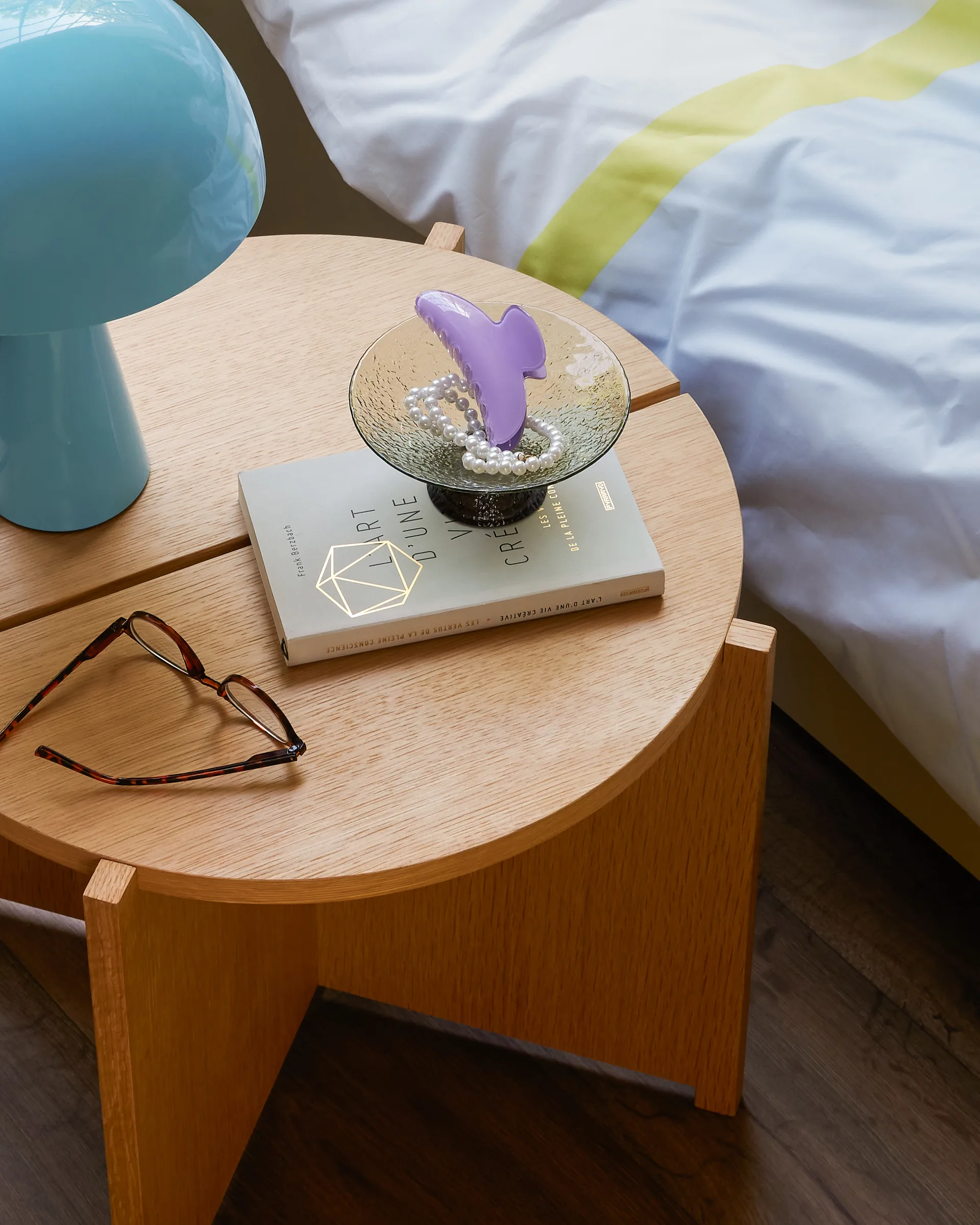 Mush table lamp mini, Light blue Hübsch Interior