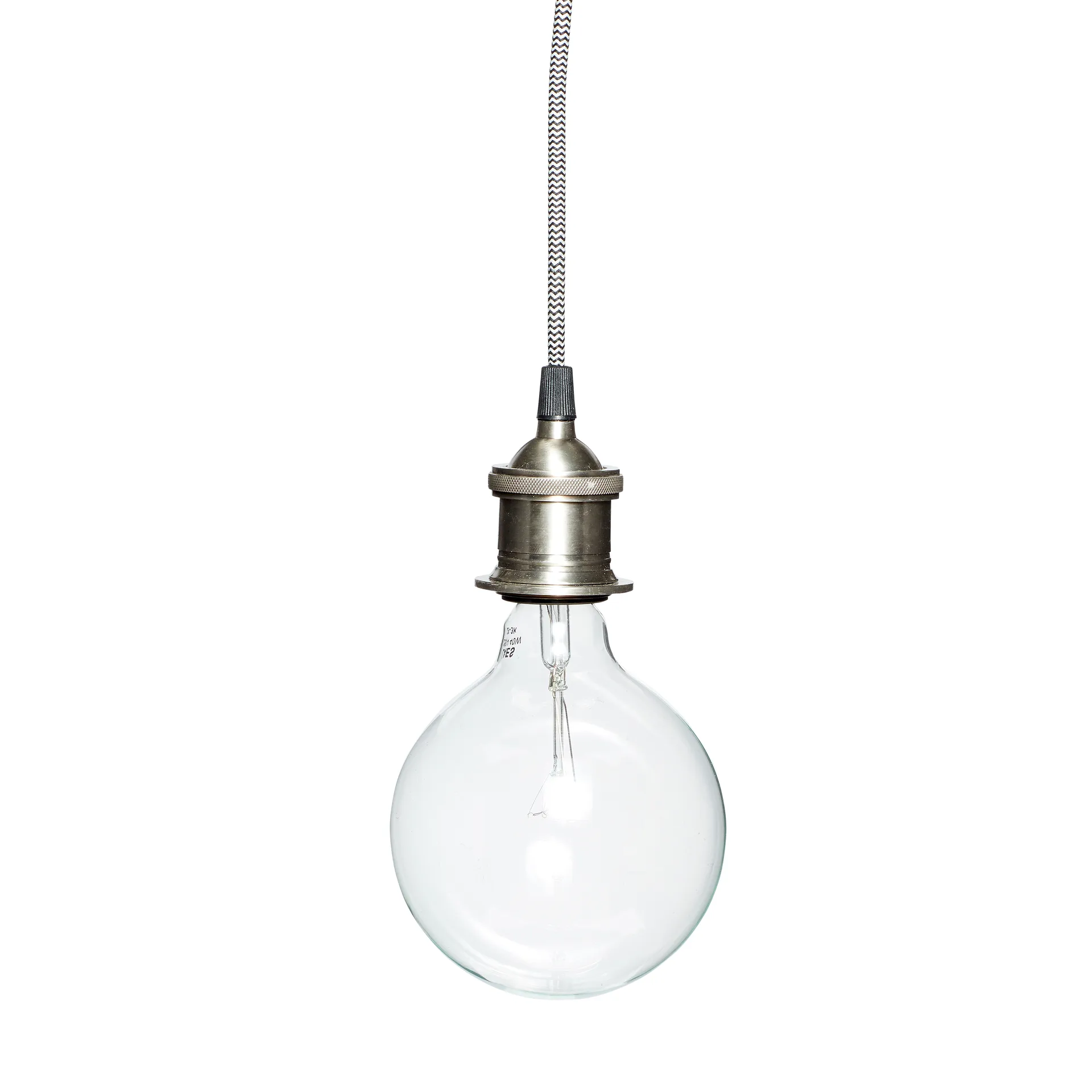 Sockel med sladd, Svart-vit-silver Hübsch Interior