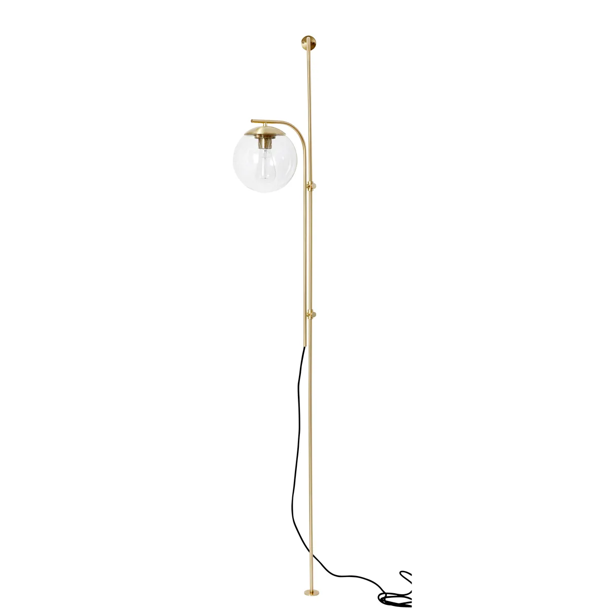 Hübsch Wall lamp 182 cm Metal-glass-brass-clear