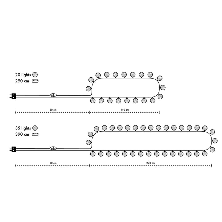 Irislights Graphic Grey, 20 balls Irislights