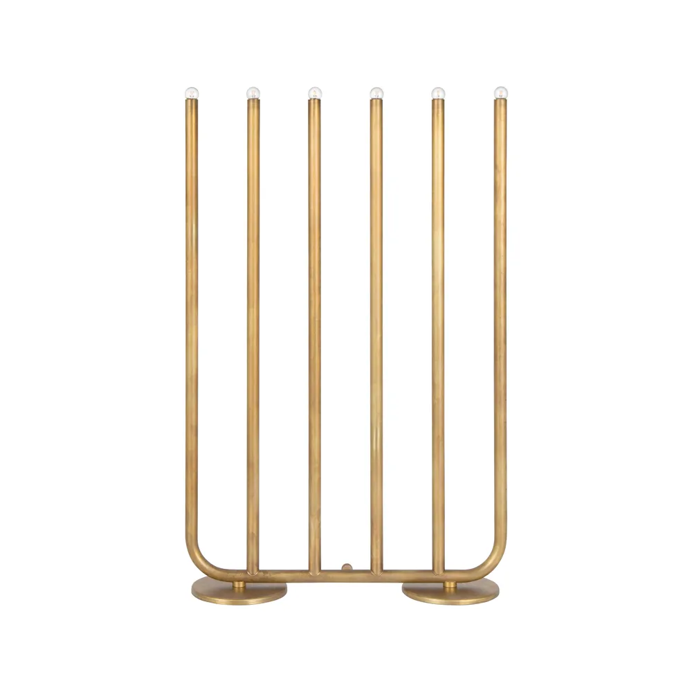 December 6 advent candlestick, Raw brass Konsthantverk