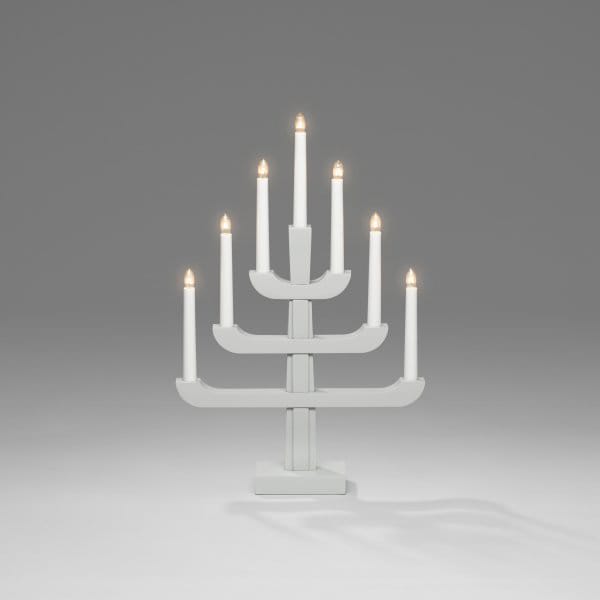 Electric Candle Holder 7 Lights 50 cm, Gray Konstsmide
