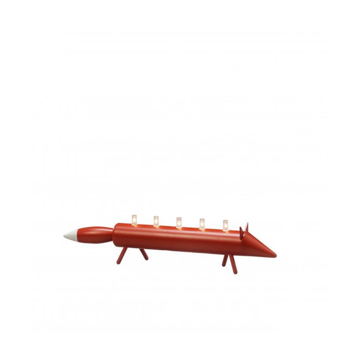 Electric candle holder fox 5 lights 12.8 cm, Red Konstsmide