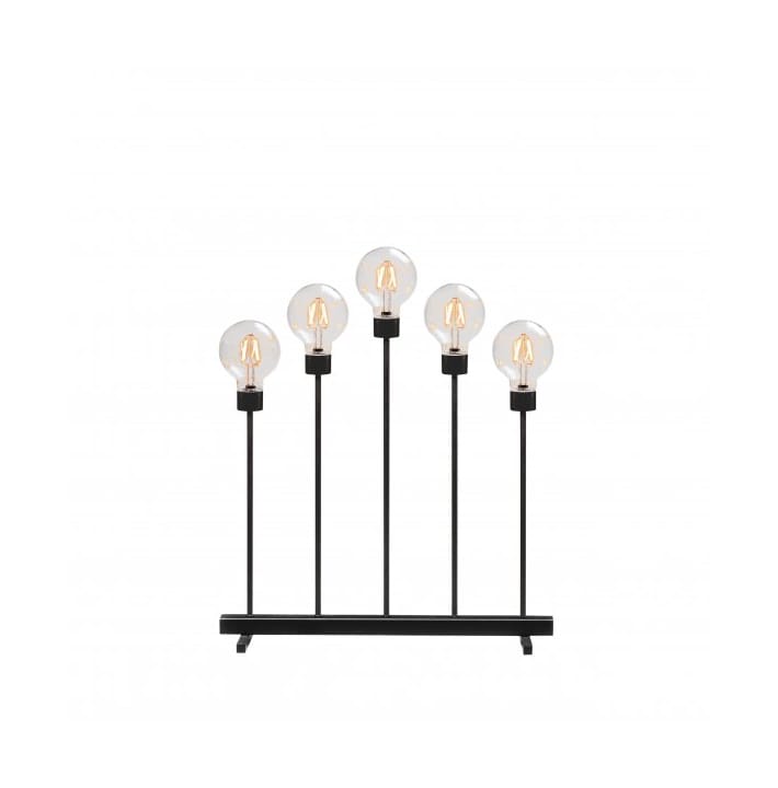 Electric candle holder globe 5 lights 54 cm, Black Konstsmide