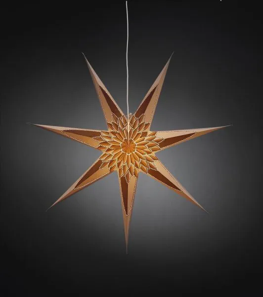 Konstsmide Papierstern 78 cm Weiß-Gold