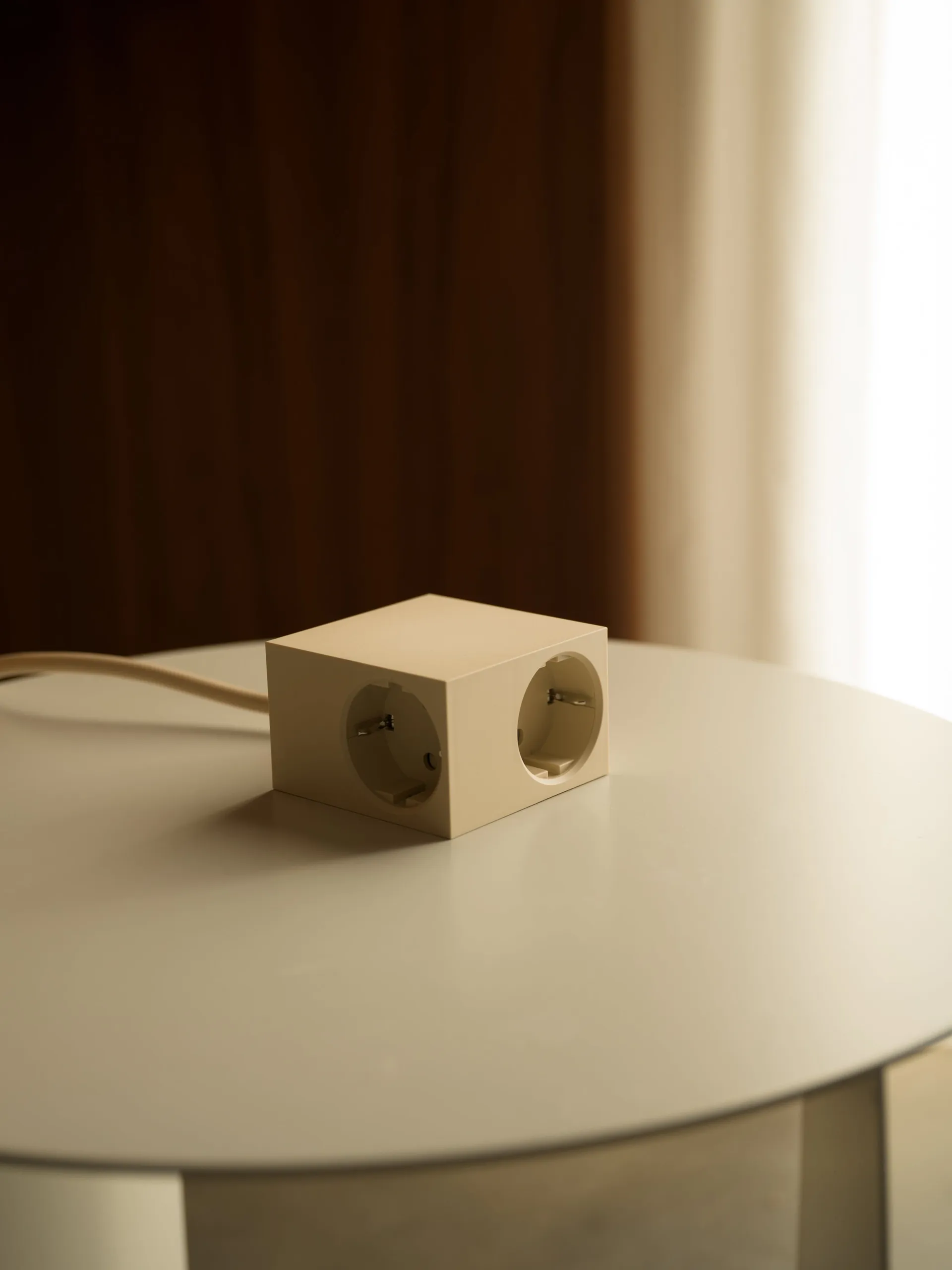 Cuboid grenuttag 2 m, Pearled Ivory Kord