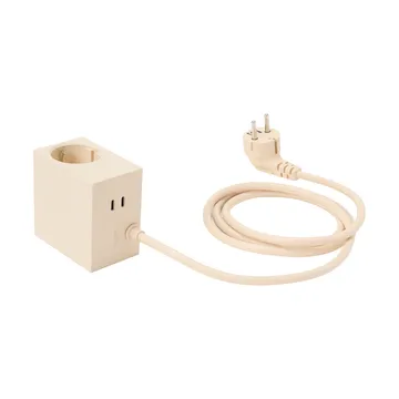 Cuboid+ grenuttag USB-C 30W 2 m - Pearled Ivory - Kord