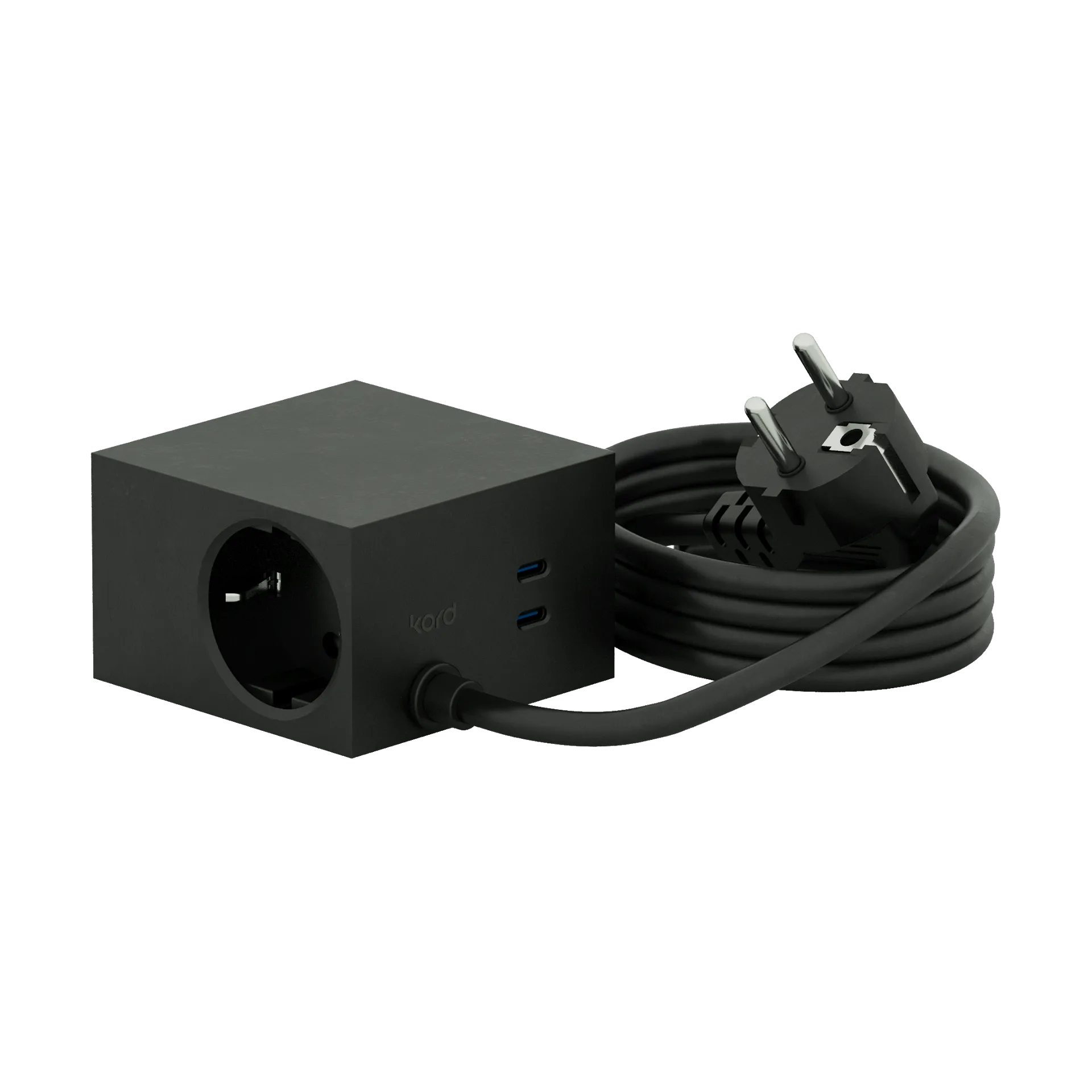 Cuboid+ outlet USB-C 30W 2 m, Black Kord