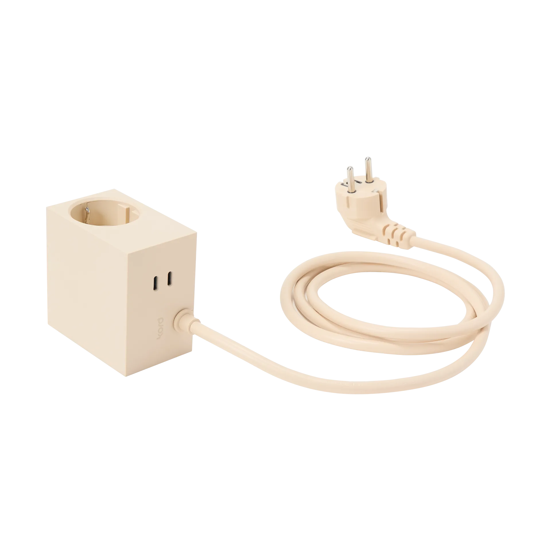 Cuboid+ outlet USB-C 30W 2 m, Pearled Ivory Kord