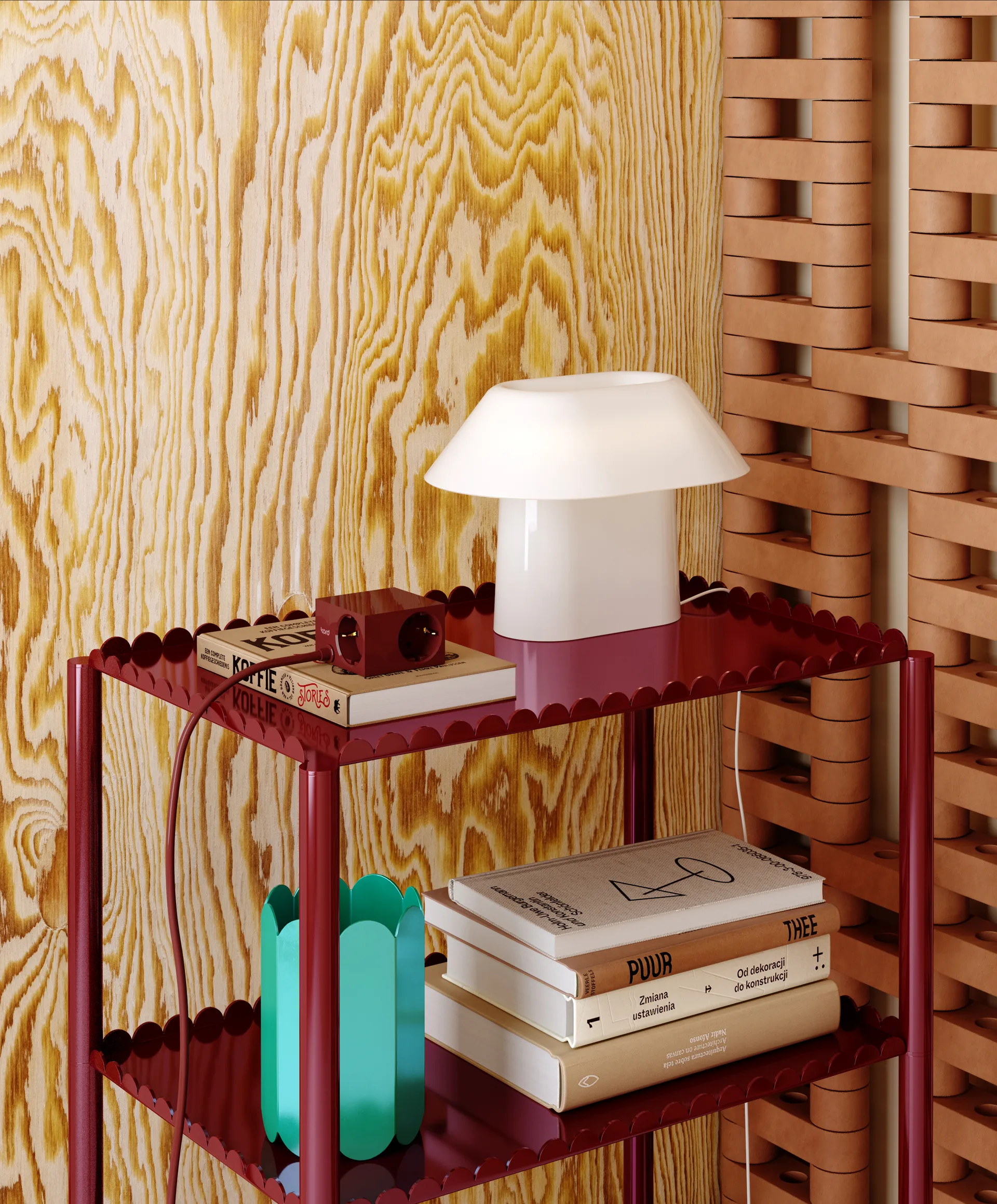 Cuboid+ Steckdose USB-C 30W 2 m, Fired Brick Kord