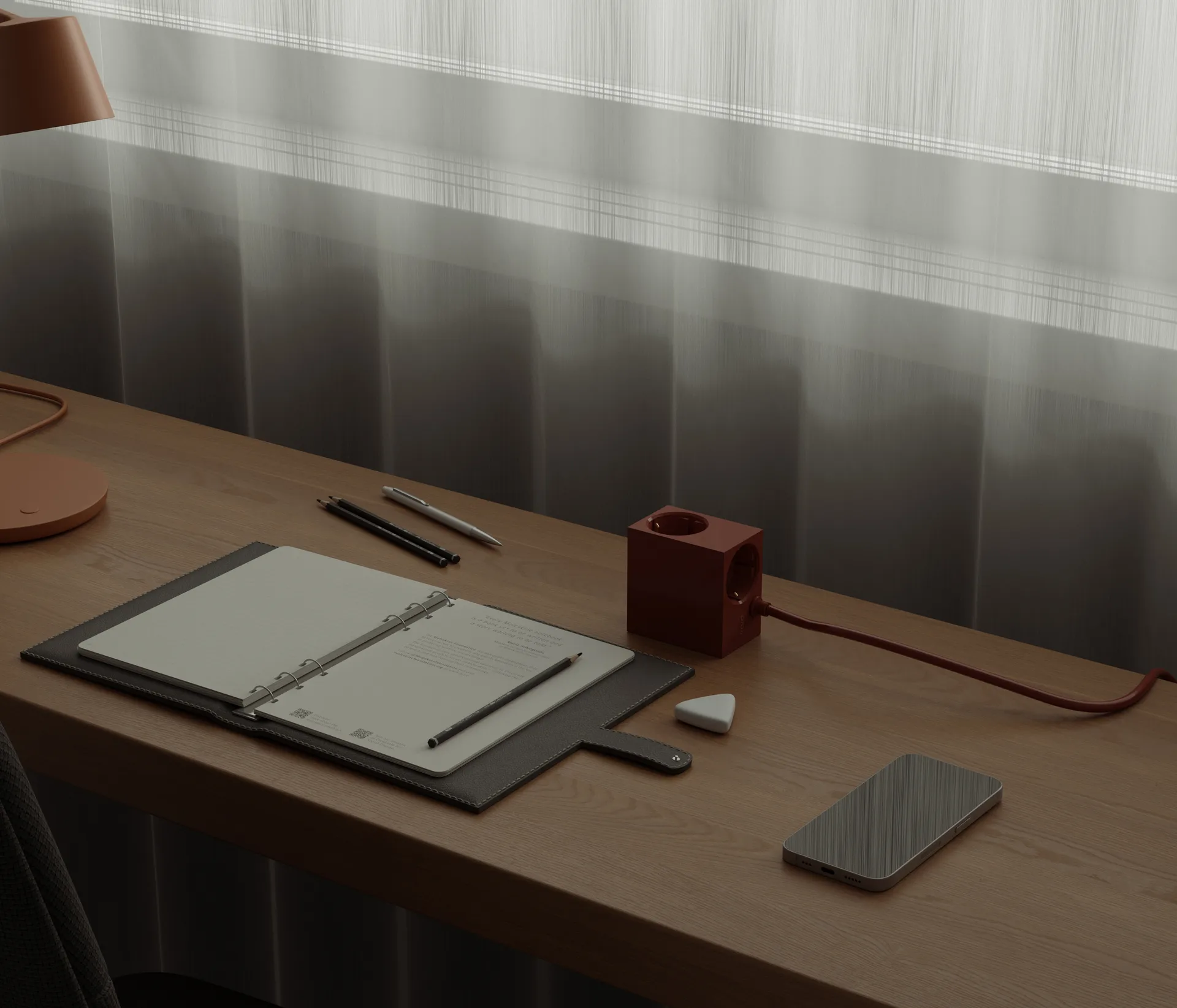 Cuboid+ Steckdose USB-C 30W 2 m, Fired Brick Kord