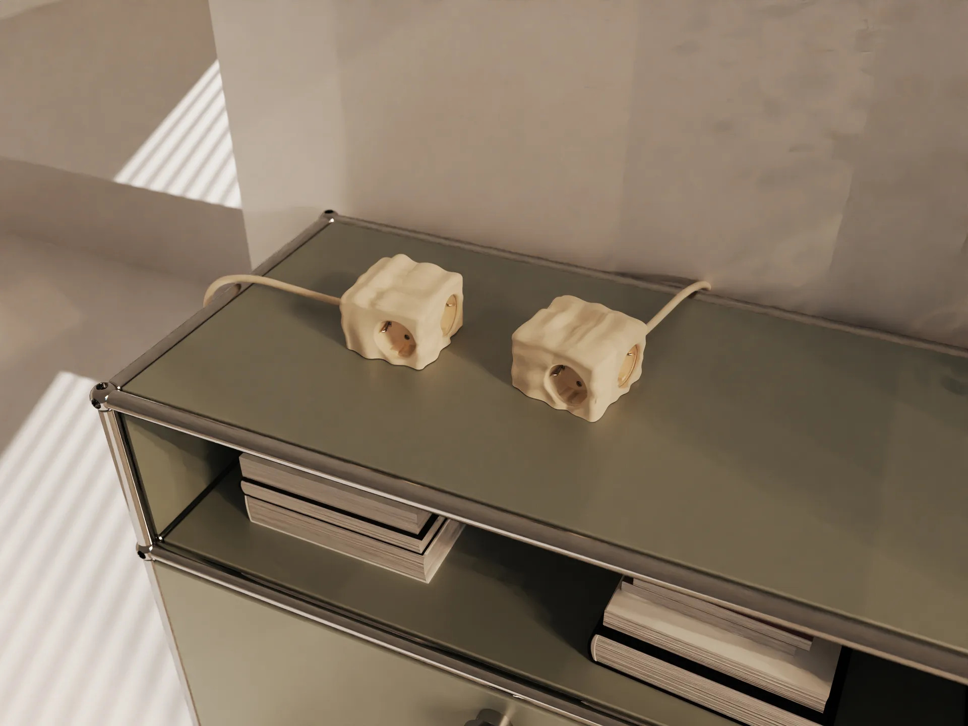 Cumulus+ case-Schale für Cuboid Steckdosenleiste, Beige Kord