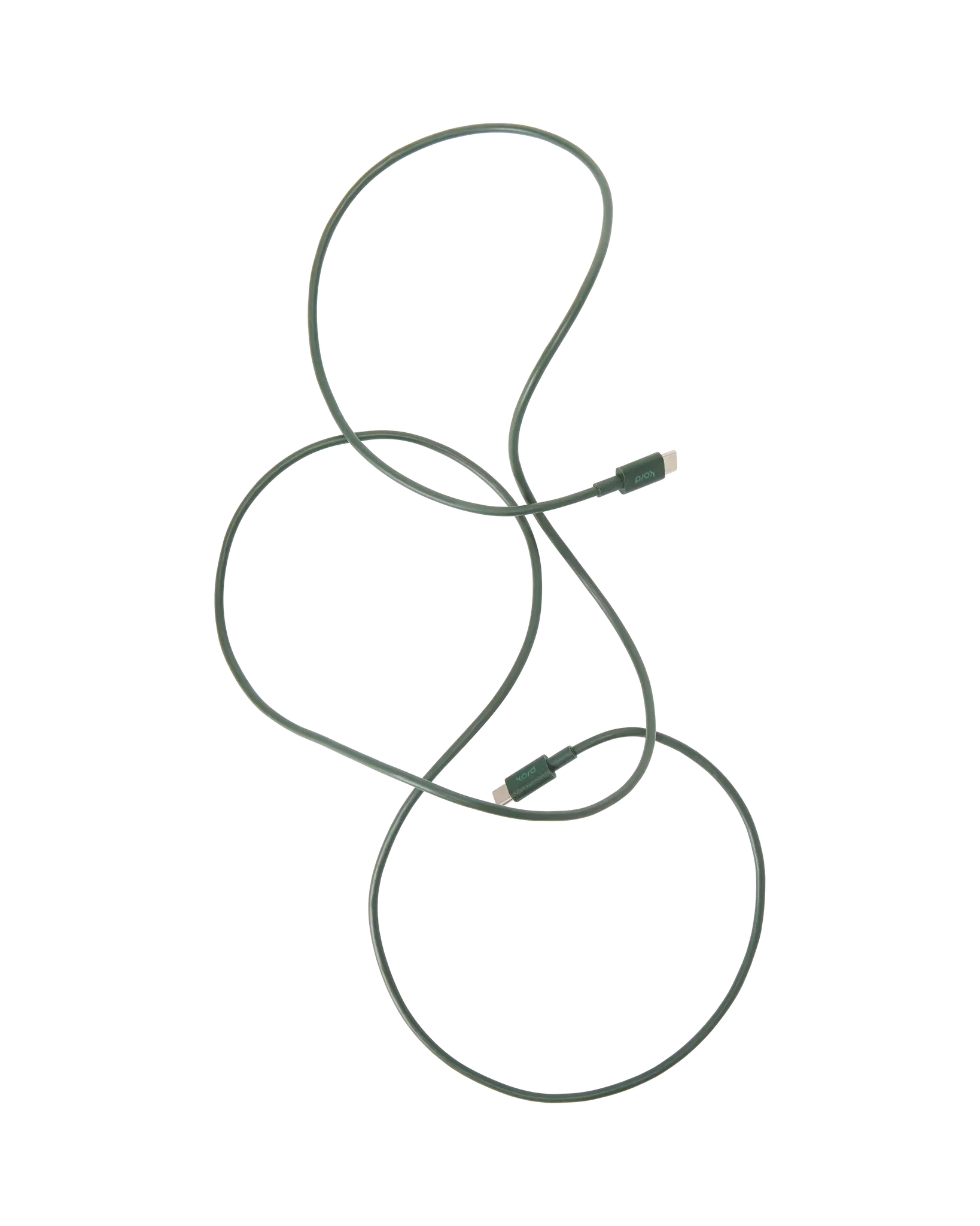 Kord USB-C to USB-C charging cable 1,8 m, Dark Green Kord