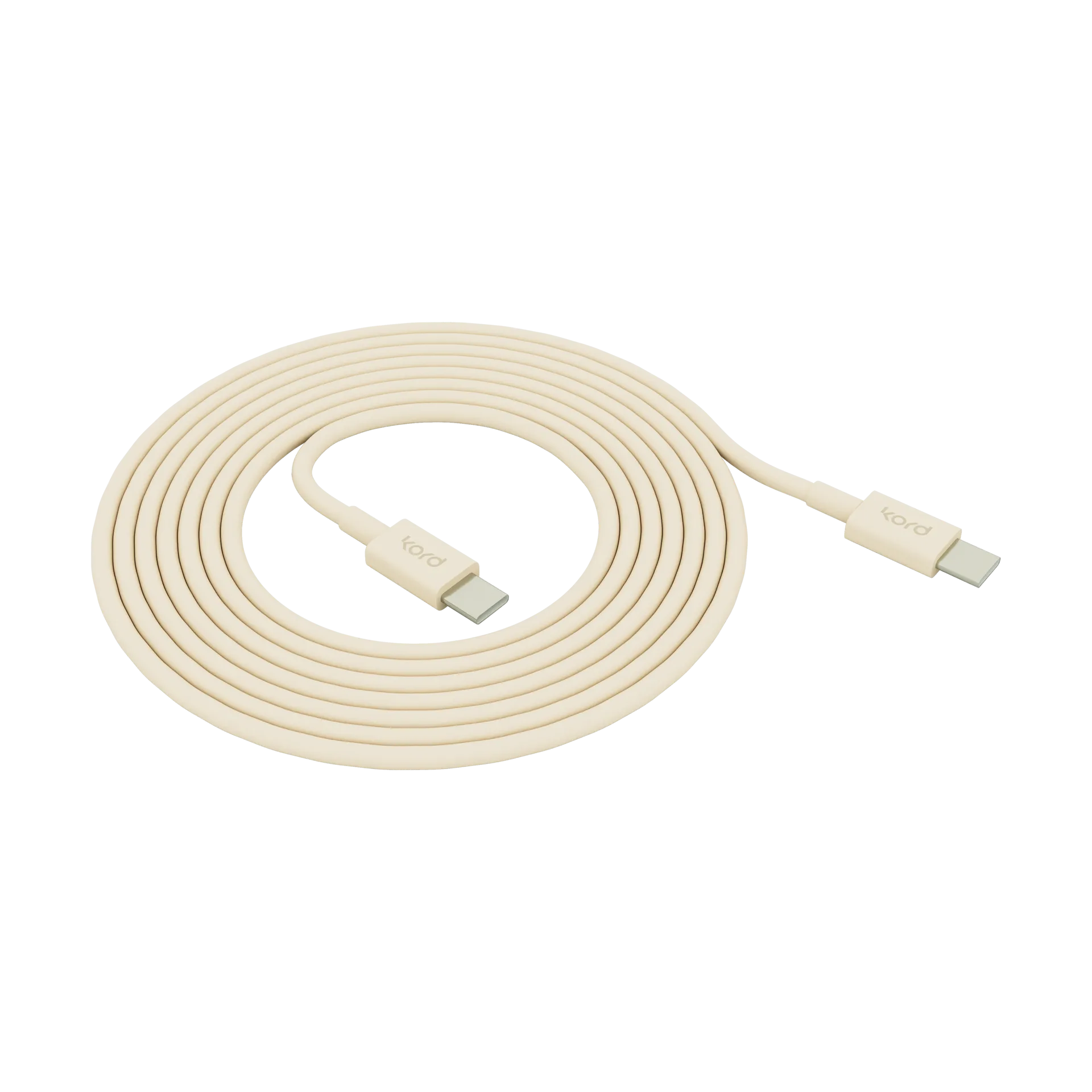 Kord USB-C to USB-C charging cable 1,8 m, Pearled Ivory Kord