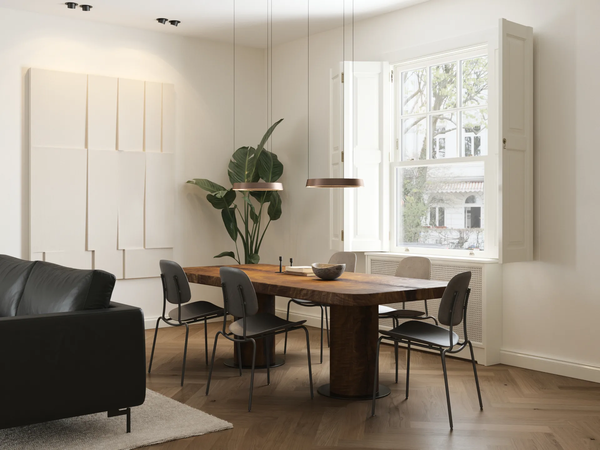 Edge round Ø40 pendant switch tune, Rose gold Light-Point