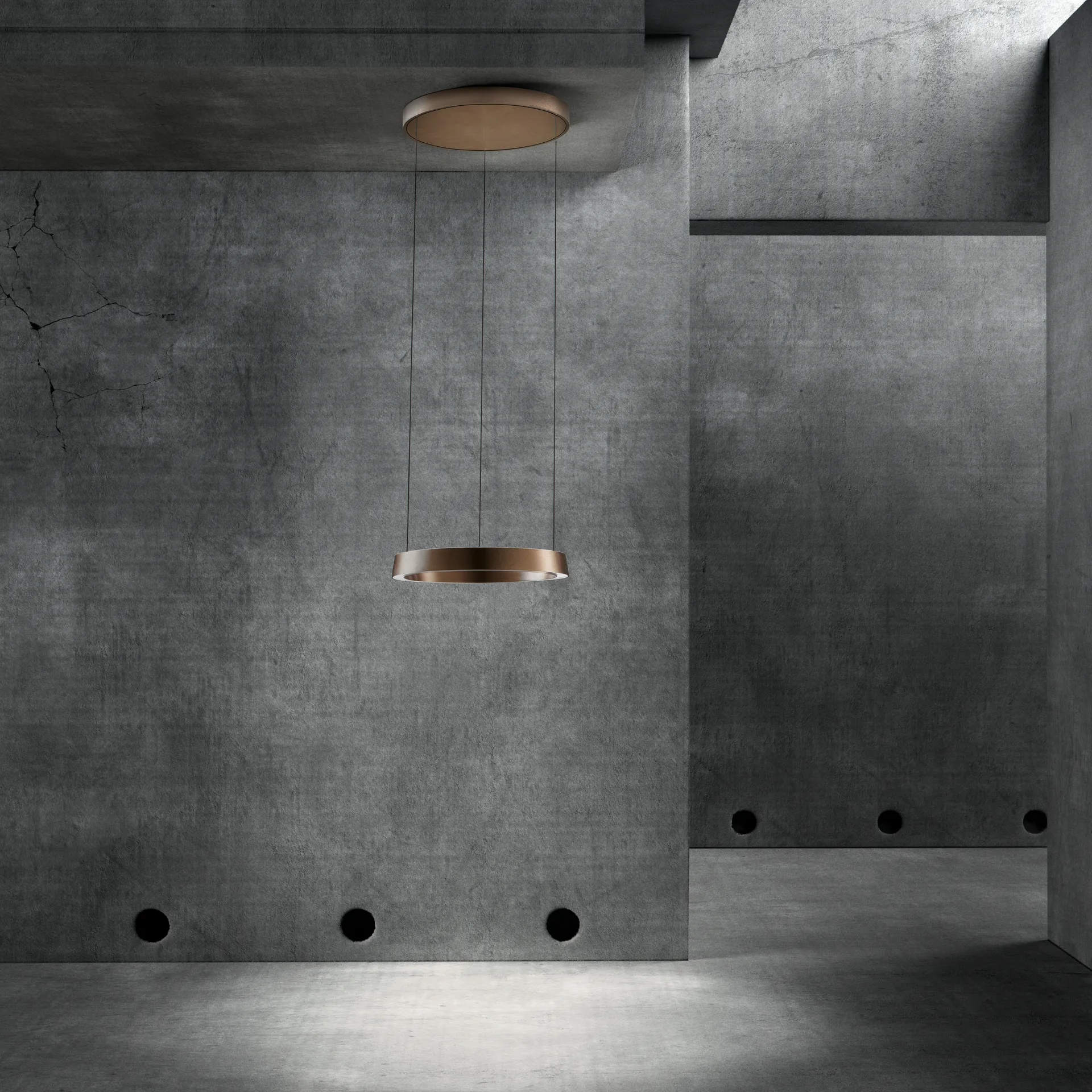 Edge round Ø40 pendant switch tune, Rose gold Light-Point