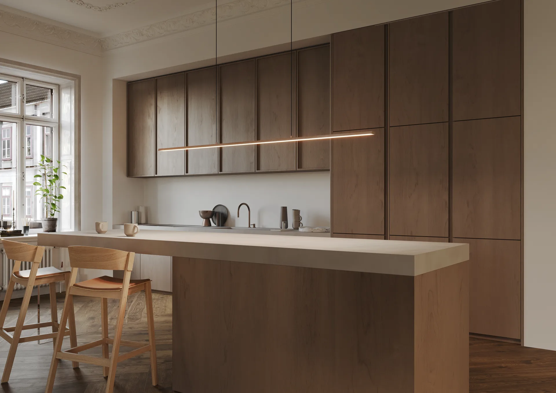 Slim S1800 Pendelleuchte, Rose gold Light-Point