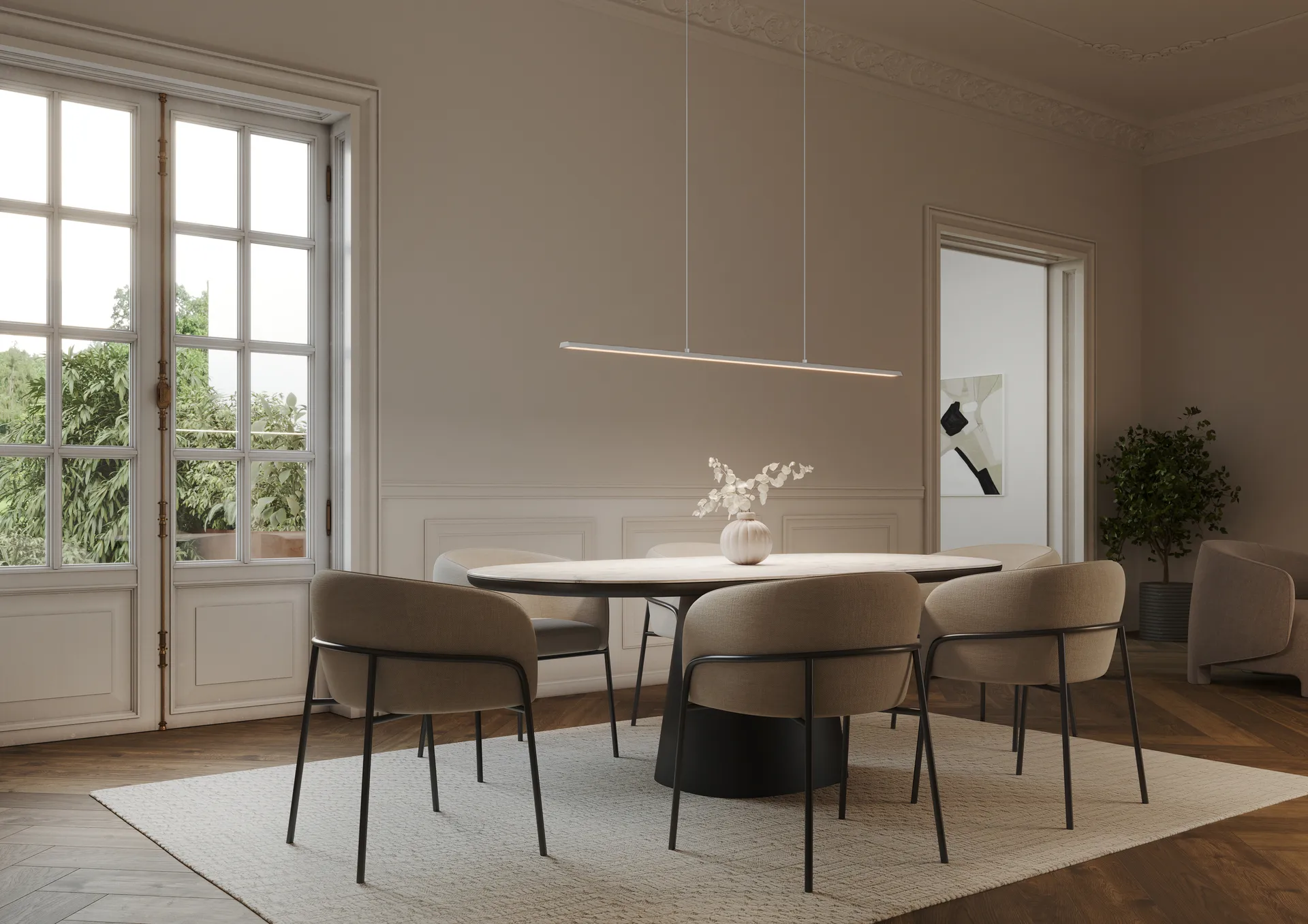 Slim S1800 Pendelleuchte, White Light-Point