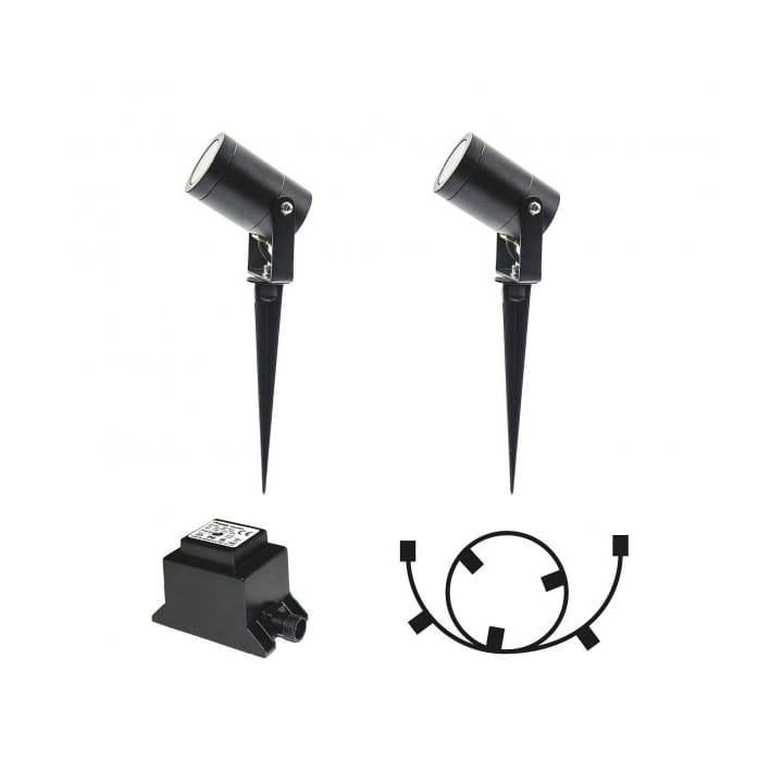 Lightson Outdoor Starter Kit Cable + Ground Spotlight - Black - Lightson