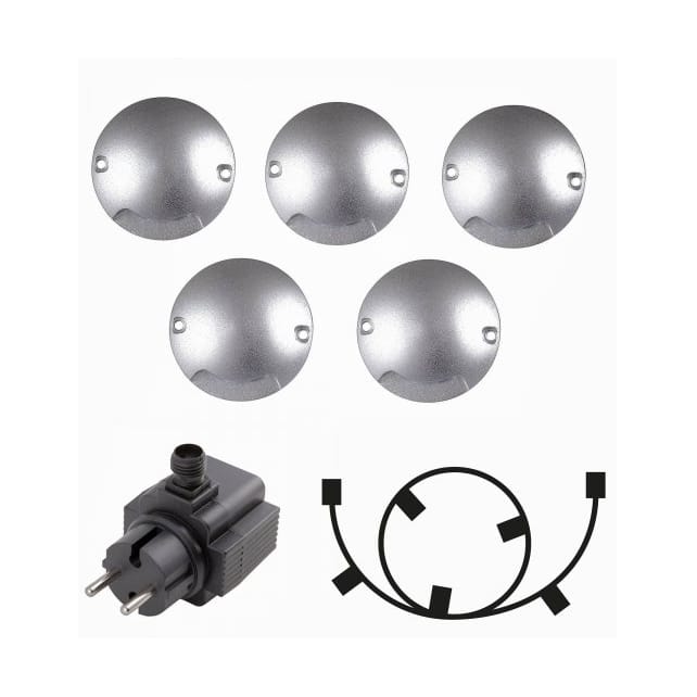 Zenit Wand- und Terrassenleuchte 5er-Pack - Silber - Lightson