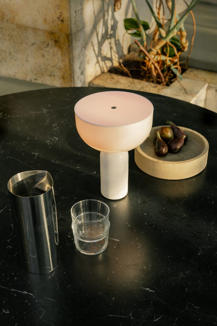 Kizu portable Tischleuchte, White marble New Works