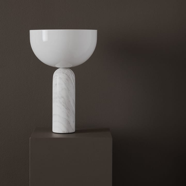 Kizu Tischleuchte large, White marble New Works