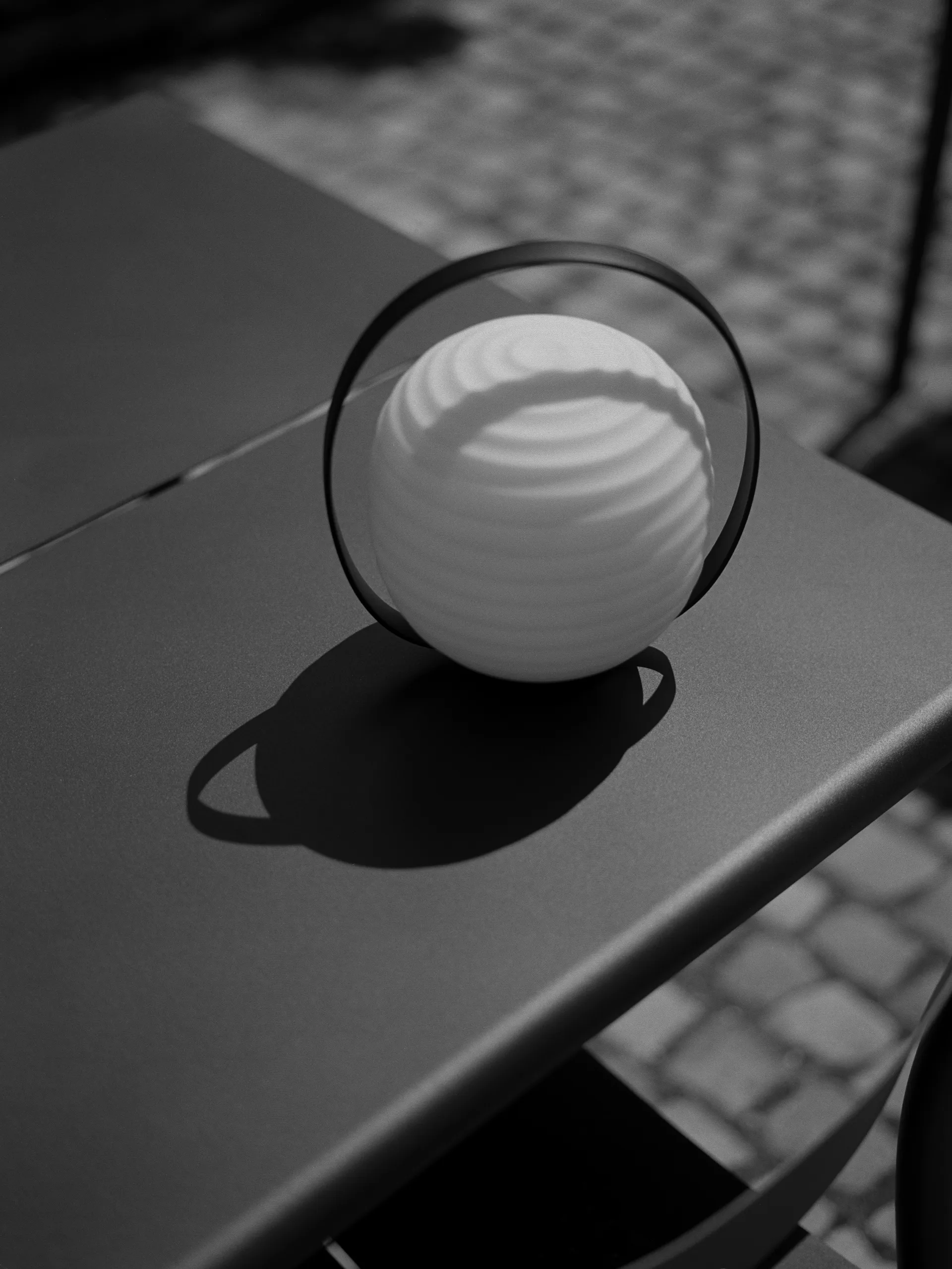 Lantern Portable table lamp 23x18 cm, Black New Works