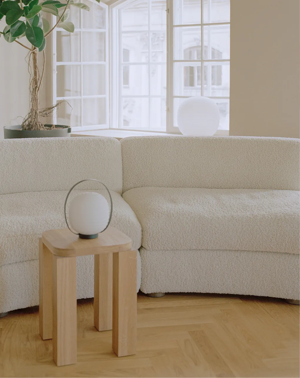 Lantern Portable table lamp 23x18 cm, Black New Works