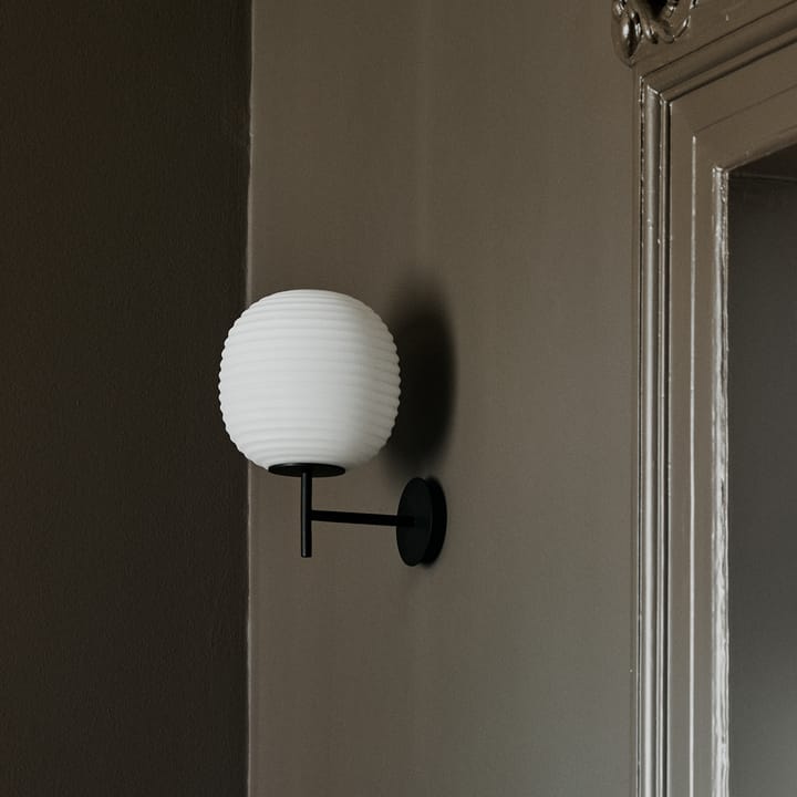 Lantern wall lamp small, Frosted white opal glass New Works