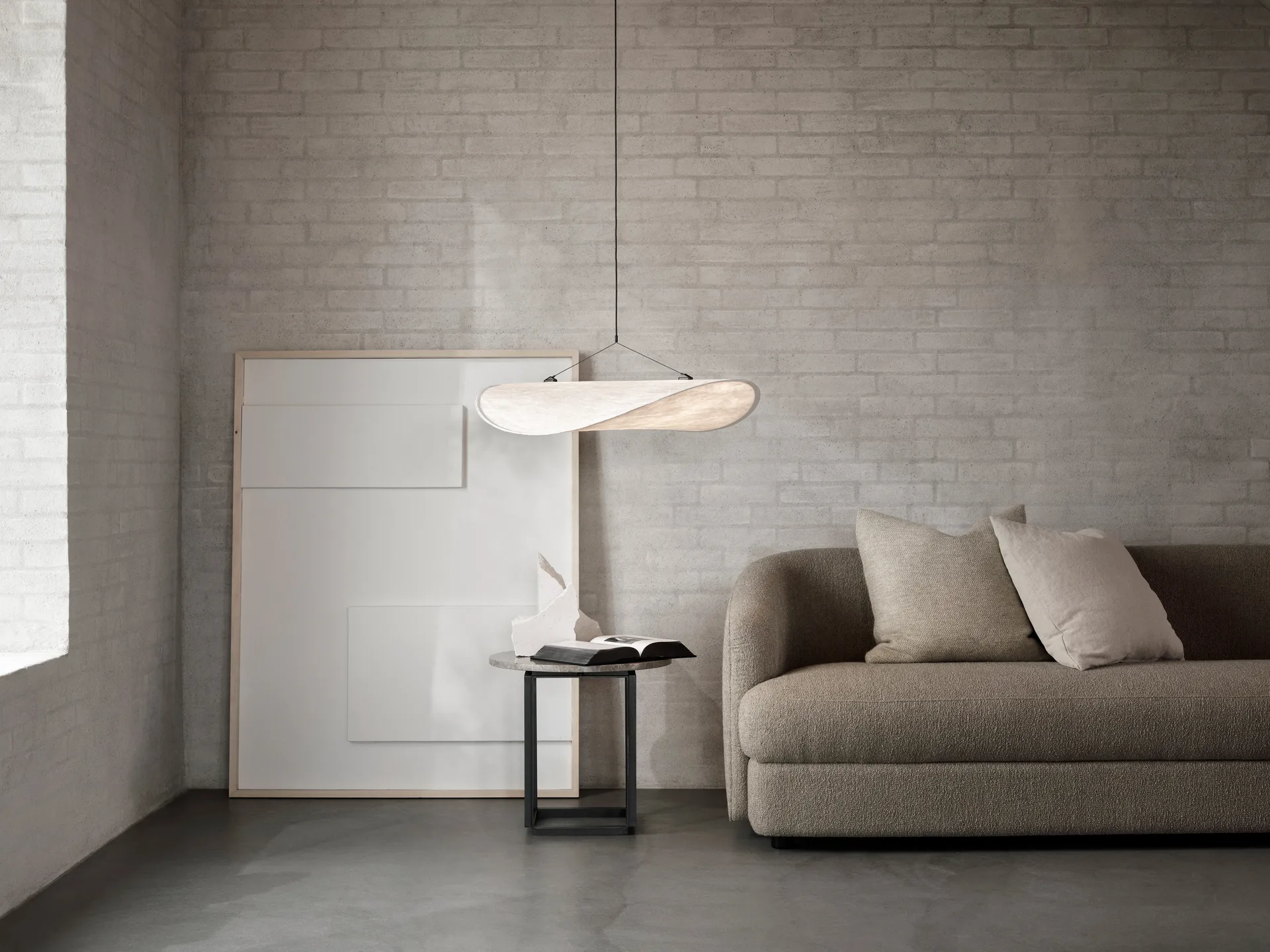 Tense pendel, White, Ø70 cm New Works