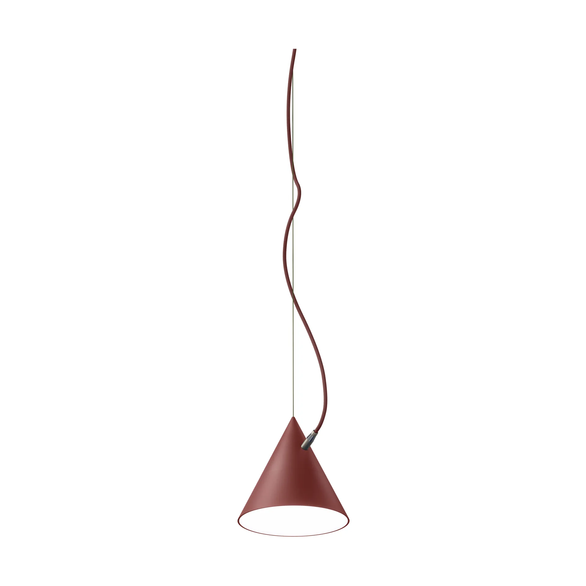 Castor Pendelleuchte 20 cm, Bordeauxrot-dunkelrot-Messing Noon