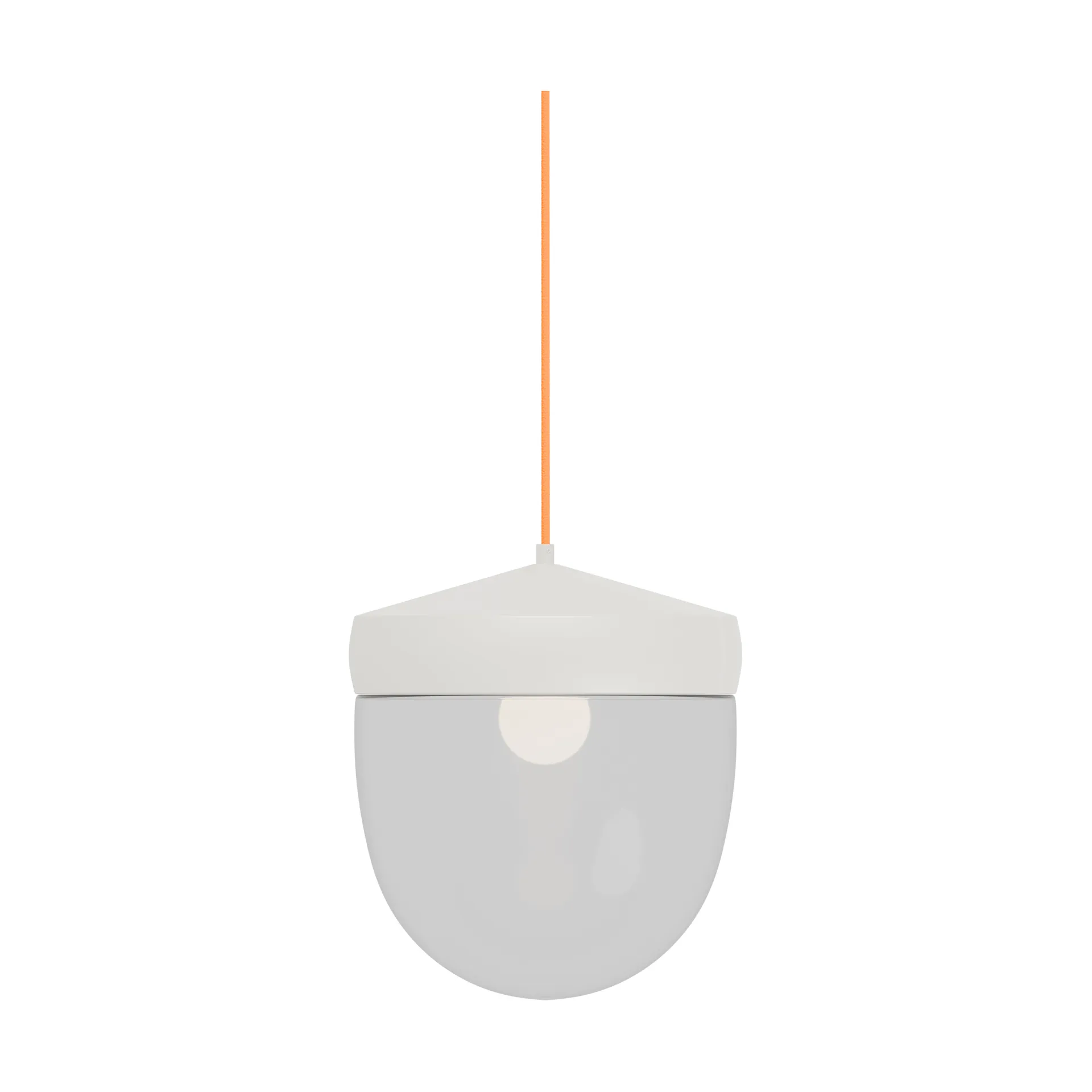 Pan pendel klar 30 cm, Vit-orange Noon