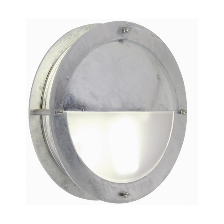 Nordlux Malte half wall lamp Ø24 cm Galvanized steel